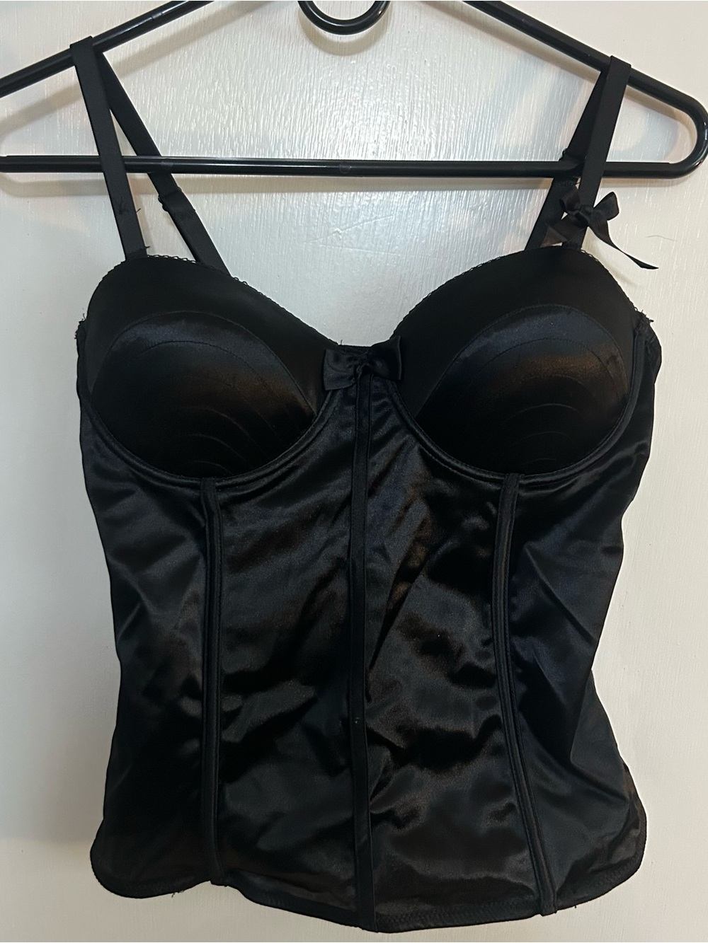 Morbid Threads Black Satin Bustier Corset 36B